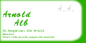 arnold alb business card